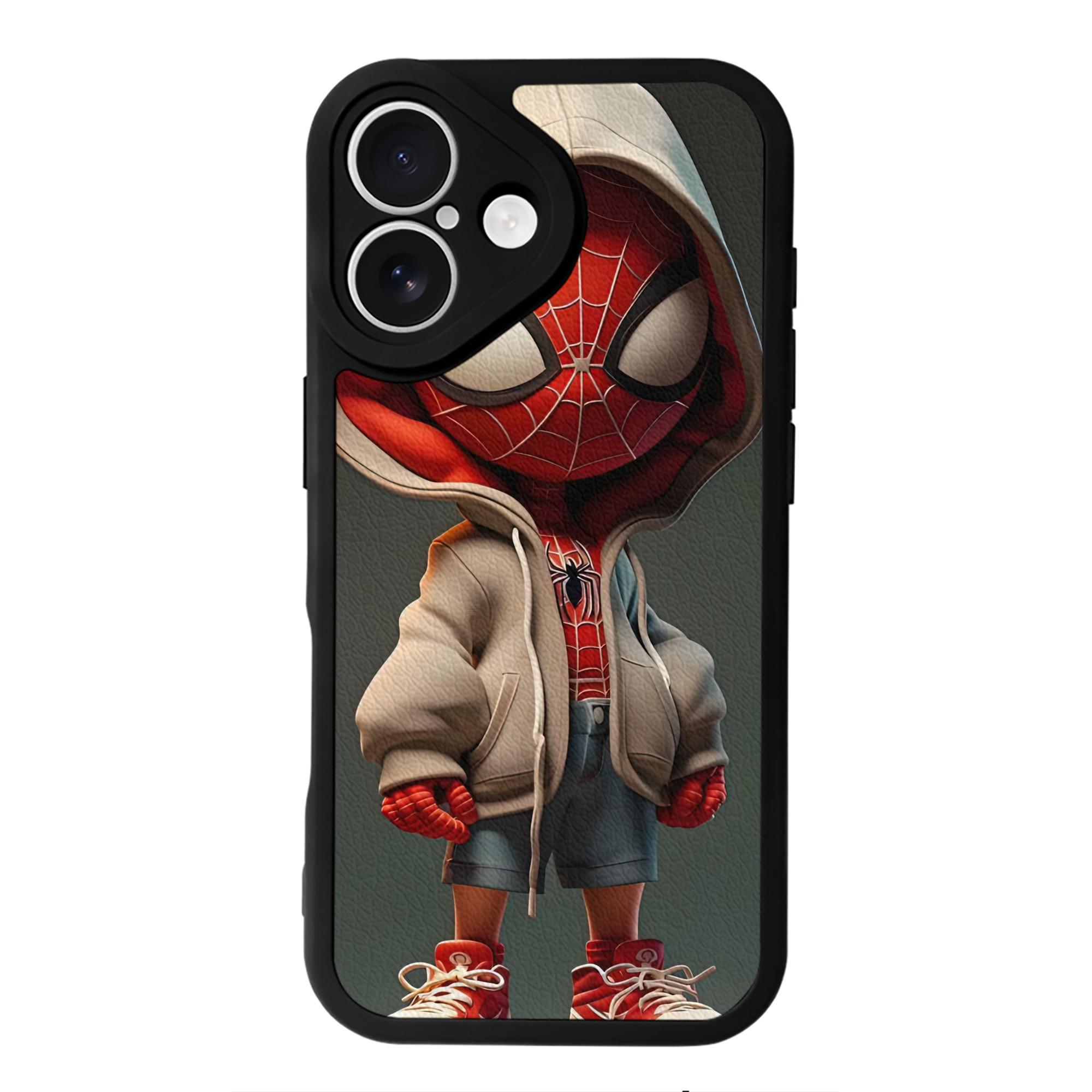 （画像用） Spider Man スパイダーマン 【iPhone 16シリーズ対応】シリコンスマホケース（レザー調） 材質：シリコン